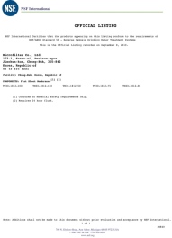 תקן NSF למבברנות מיקרופילטר