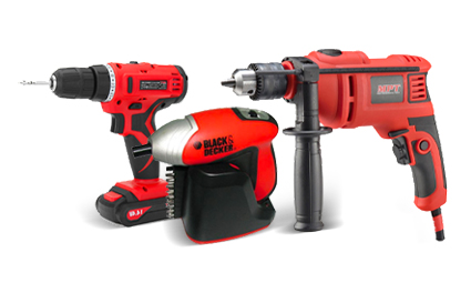 אביזרי חשמל חומרים - כלי עבודה חשמליים - מברגות מקדחות ופטישונים