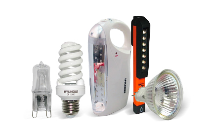 אביזרי חשמל חומרים כלי עבודה - נורות תאורה ופנסים